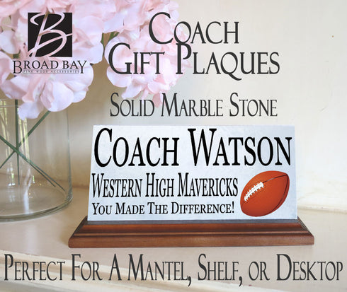 Football Coach Gift Plaque Custom Team Appreciation Award For Great Coaches