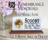 Broad Bay Pet Memorial With Picture Solid Marble - Dog or Cat Loss Sympathy Gift  4" x 8"
