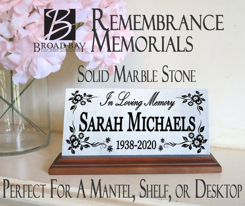 Loved One Memorial Stone Plaque for Indoor Shelf or Mantel Remembrance Sign
