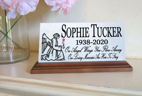 Loved One Memorial Stone Plaque for Shelf or Mantel Loved One Remembrance Sign