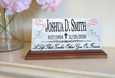 Loved One Memorial Plaque for Shelf or Mantel Sign