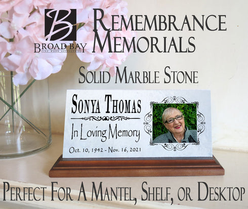 Loved One Memorial Plaque With Photo In Loving Memory Gift