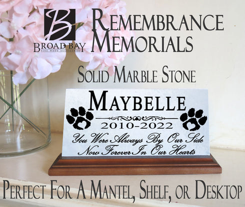 Dog Memorial Plaque Stone Plaque for Shelf Or Mantel Personalized Name & Date
