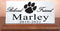 Dog Memorial Plaque Keepsake Sign for Shelf Or Mantel Personalized Pet Name & Date