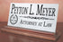 Attorney Nameplate Gift - Solid Marble - Lawyer Custom Desk Name Plate