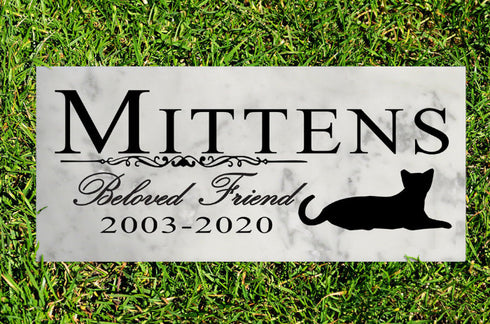 Cat Memorial Stone Personalized Beloved Friend Marker
