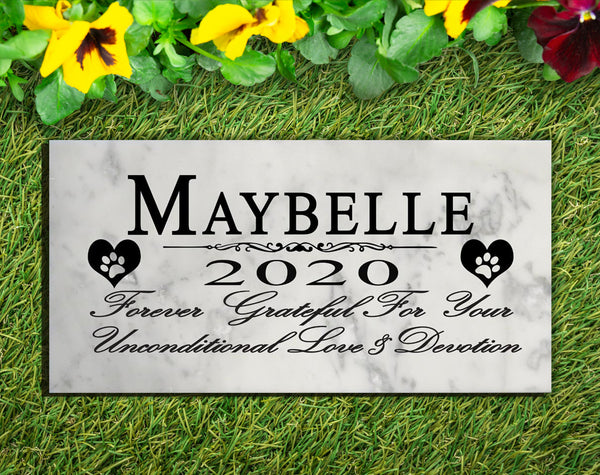 Pet Memorial Stone PERSONALIZED For Dogs Or Cats