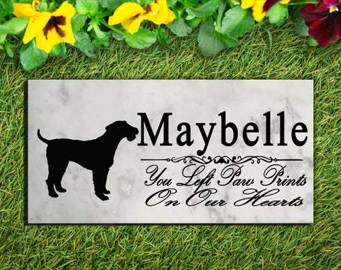 Airedale Terrier Memorial Stone PERSONALIZED Dog Garden Plaque Rock Grave Marker