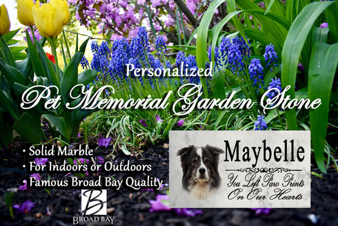 Border Collie Memorial Stone Dog Grave Marker or Garden Plaque