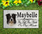 PERSONALIZED Border Collie Memorial Stone Dog Grave Marker Pet Garden Plaque