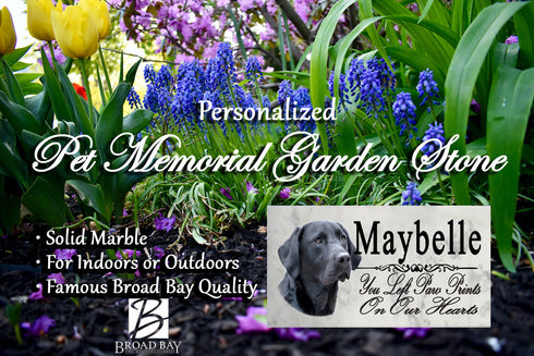 Black Lab Memorial Stone Dog Grave Marker Pet Garden Plaque