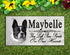 Boston Terrier Memorial Stone Grave Marker or Garden Plaque
