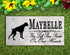 Boxer Memorial Marble Stone Plaque Personalized You Left Paw Prints On Our Hearts