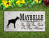 Doberman Pinscher Memorial Stone Personalized Dog Garden Rock Grave Marker Outdoor or Indoor