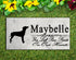 German Pinscher Memorial Stone Personalized Dog Garden Plaque Grave Marker Outdoor or Indoor