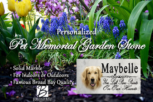 Golden Retriever Memorial Stone Dog Grave Marker Custom Garden Plaque
