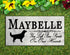 Golden Retriever Memorial Stone Personalized Dog Garden Rock Grave Marker Outdoor or Indoor