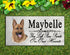 German Shepherd Memorial Stone Dog Grave Marker Garden Plaque