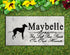 Italian Greyhound Memorial Stone Personalized Dog Garden Rock Grave Marker Outdoor or Indoor