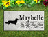 Long Haired Dachshund Memorial Stone Personalized Dog Garden Rock Grave Marker Outdoor or Indoor