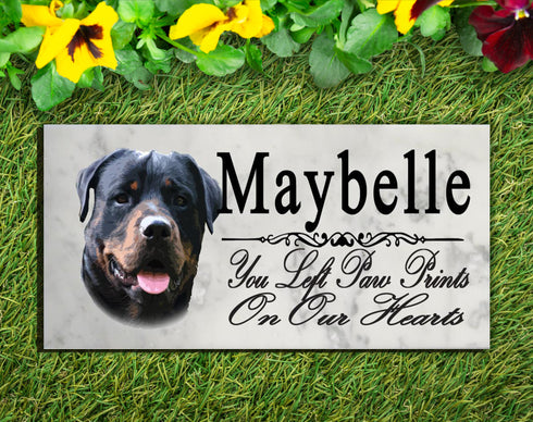 Rottweiler Memorial Stone Dog Grave Marker Rottie Garden Plaque