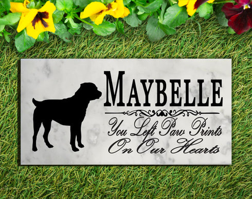 Rottweiler Memorial Stone Personalized Dog Garden Plaque Grave Marker Outdoor or Indoor