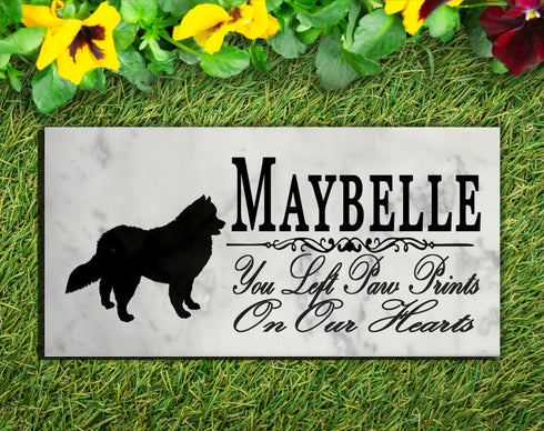 Samoyed Memorial Stone Personalized Marker Outdoor or Indoor