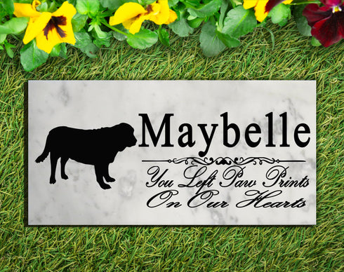 Spanish Mastiff Memorial Stone Personalized Dog Garden Plaque Marker Outdoor or Indoor