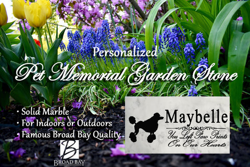 Standard Poodle Memorial Stone Personalized Garden Plaque Grave Marker Outdoor or Indoor