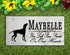 Weimaraner Memorial Stone PERSONALIZED You Left Paw Prints On Our Hearts Grave Marker Outdoor or Indoor