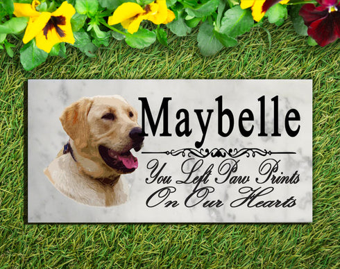 PERSONALIZED Yellow Lab Memorial Stone Dog Grave Marker Pet Labrador