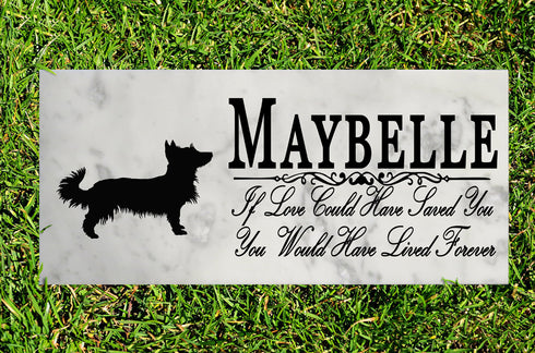 Dog Memorial Stone By Breed  If Love Could Have Saved You