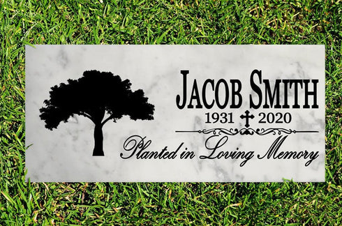 Planted in Loving Memory Memorial Plaque Stone Gift Remembrance Plaque