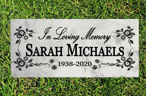 Personalized In Loving Memory Memorial Stone Loved One Remembrance Plaque