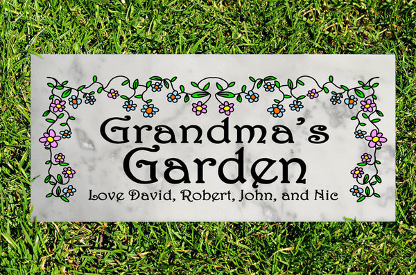 Personalized Garden Stone Gift For Grandma, Mom, Dad, or Any Gardener