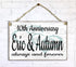 Personalized Anniversary Sign By Year Custom Gift For Wedding Anniversary for Husband Wife or Couples