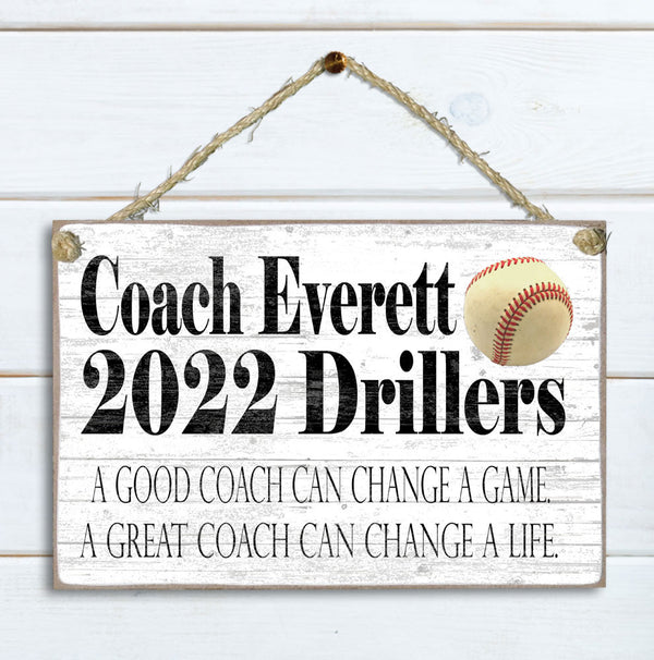 Coach Gift Plaque Personalized for Coaches