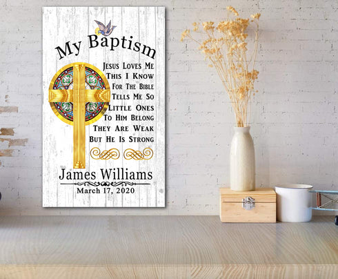Personalized Baptism Gift Plaque -