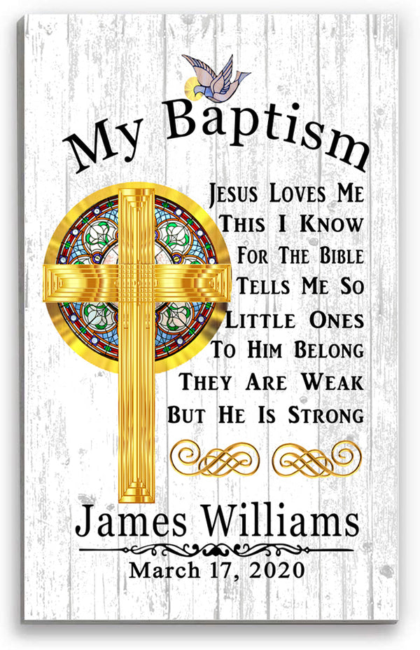 Personalized Baptism Gift Plaque -