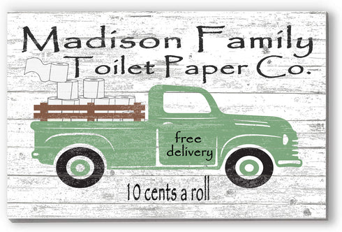 Funny Bathroom Sign Decoration Personalized Family Home Decor Farmhouse Style Wall Art