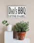 Personalized BBQ Sign Barbecue Grilling Sign Gift For Dad