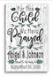 For This Child We Have Prayed Sign CUSTOM Plaque