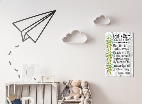 Personalized Nursery Wall Art Gift for Boy or Girl Gift MAY THE LORD KEEP YOU