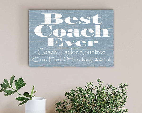 Best Coach Ever Gift Plaque 16.5in x 10.5in