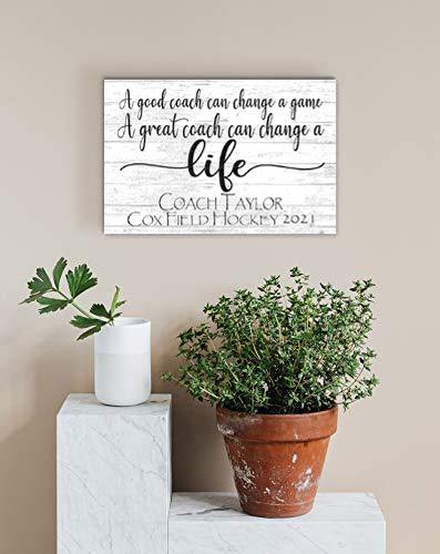 Great Coach Gift Plaque A Good Coach Can Change A Game A Great Coach Can Change A Life
