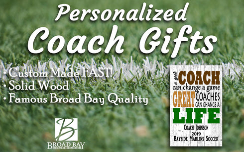 Personalized Coach Gift Plaque - FOR ANY SPORT
