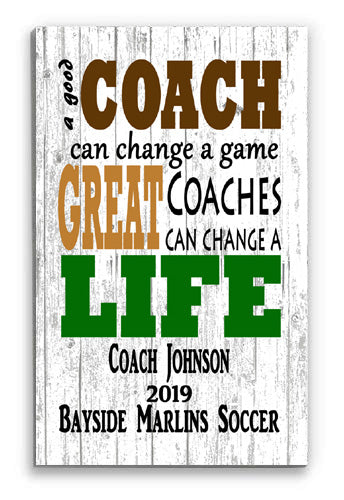 Personalized Coach Gift Plaque - FOR ANY SPORT