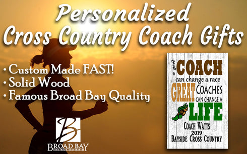 Cross Country Coach Gift Personalized Plaque for Team Coaches