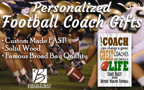 Football Coach Gift Plaque - PERSONALIZED for Great Coaches