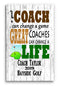 Personalized Golf Coach Gift Plaque